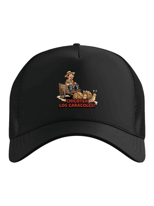 Gorro negro con estampado Chicotea los Caracoles