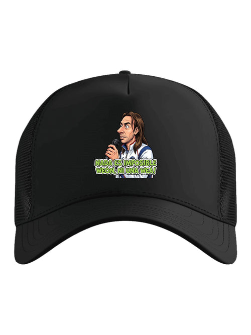 Gorro negro con estampado Nada es Imposible Weón