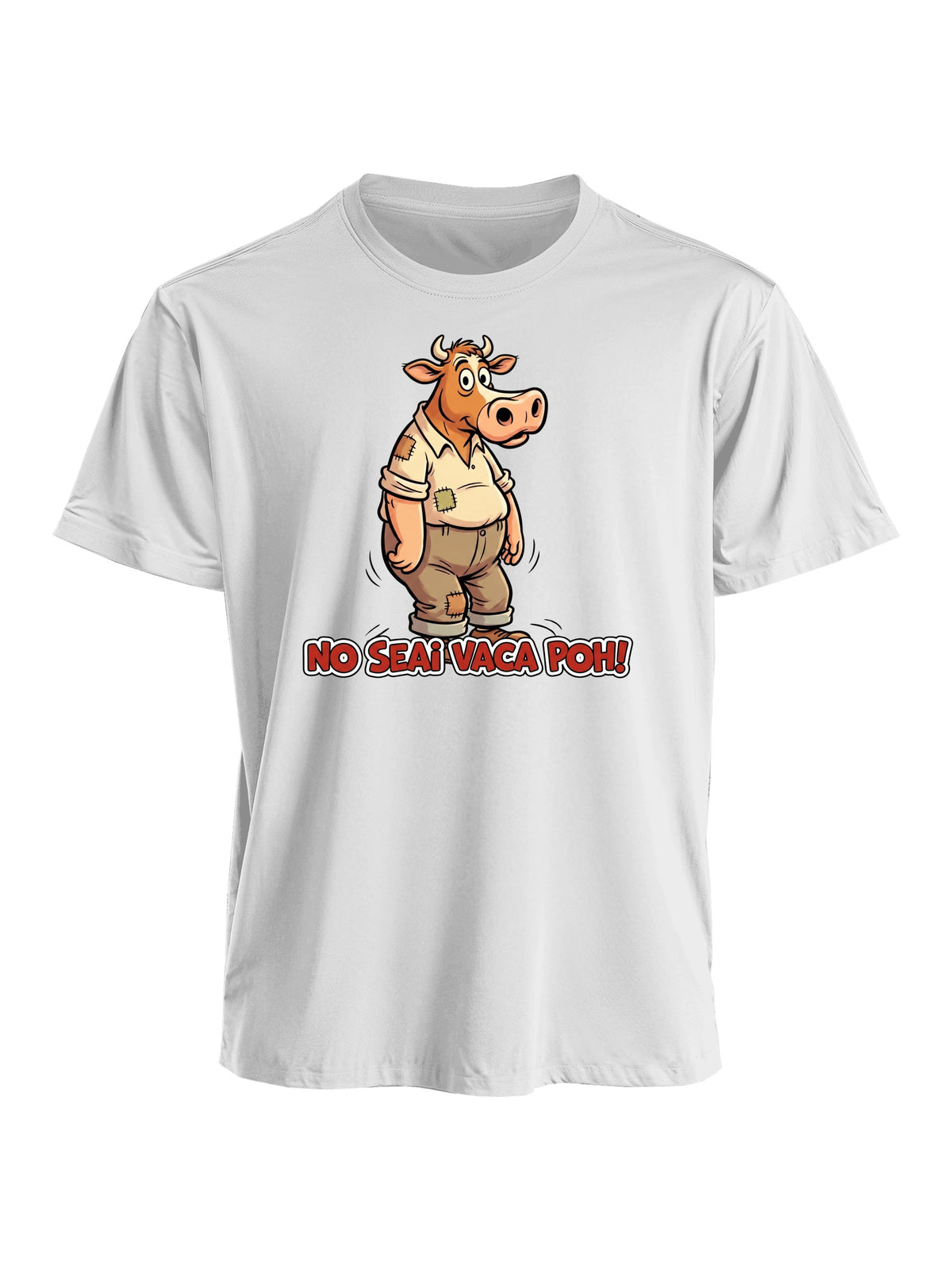 Polera blanca con estampado No Seai Vaca Poh