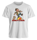 Polera blanca con estampado Arriba de la Pelota