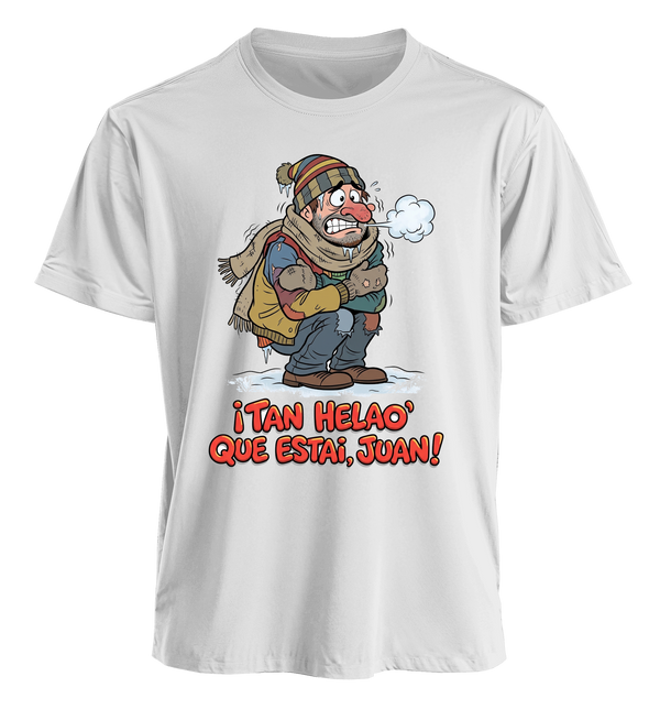 Polera blanca con estampado Tan Helao Que Estai Juan